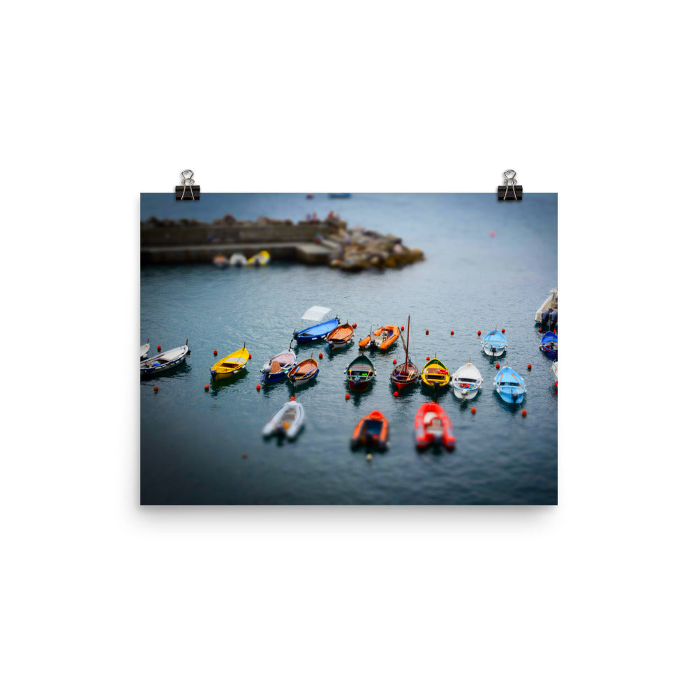 Boats of Vernazza - Photo paper poster