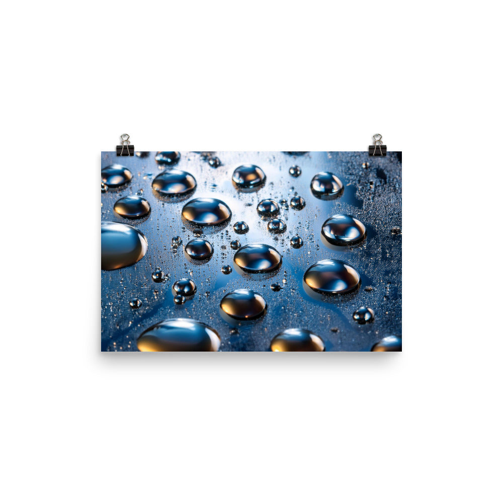 Metallic Drops - Photo paper poster