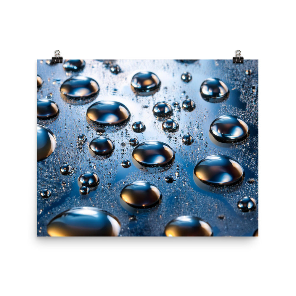 Metallic Drops - Photo paper poster