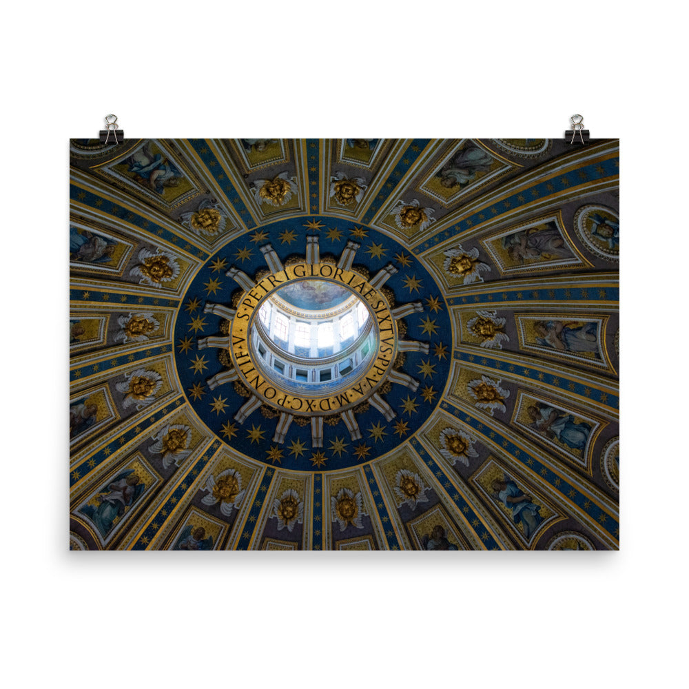 St. Peter's Basilica Dome Interior - Photo paper poster