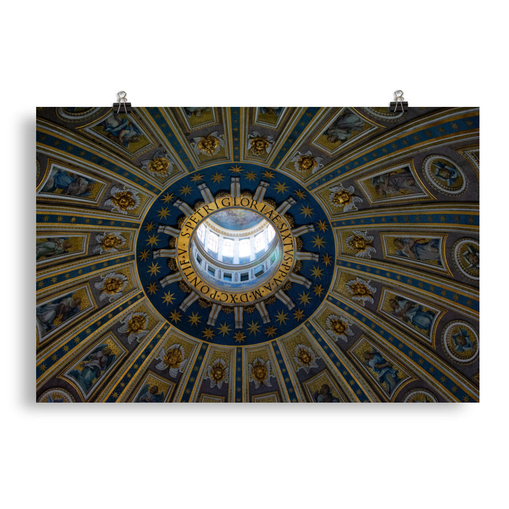 St. Peter's Basilica Dome Interior - Photo paper poster