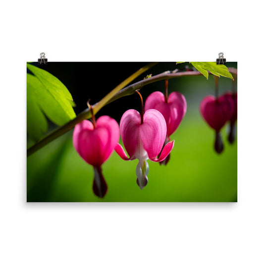 Bleeding Heart Flower - Photo paper poster