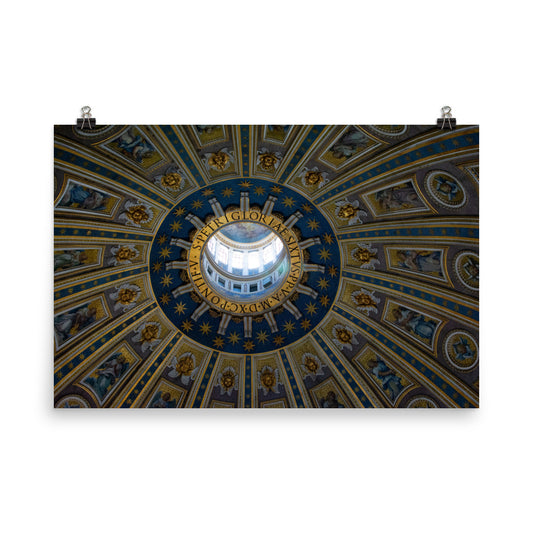 St. Peter's Basilica Dome Interior - Photo paper poster