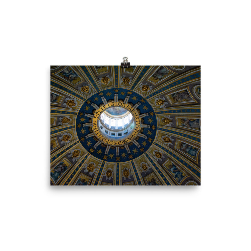 St. Peter's Basilica Dome Interior - Photo paper poster