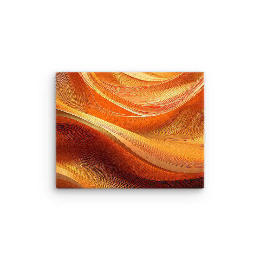 Orange and Gold Waves - Thin canvas