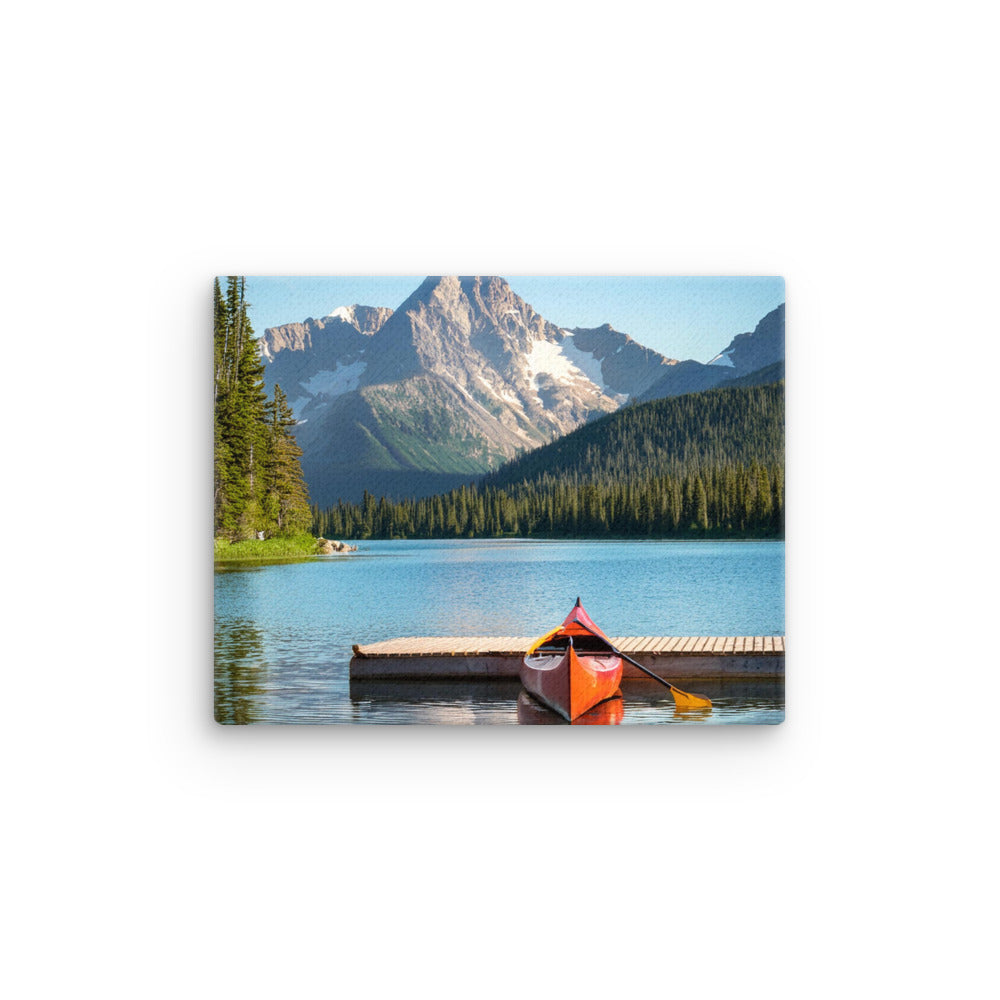 Mountain Lake Canoe - Thin canvas