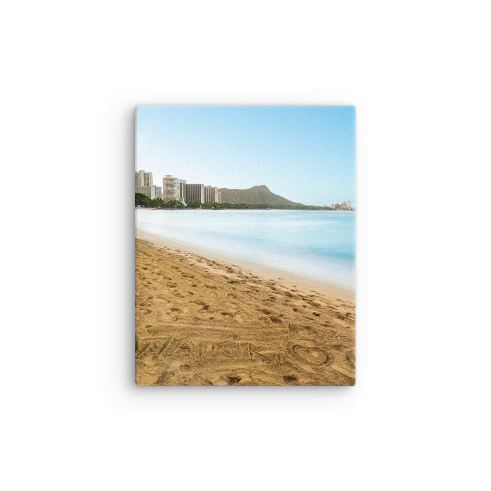 Waikiki Written in the Sand - Thin canvas