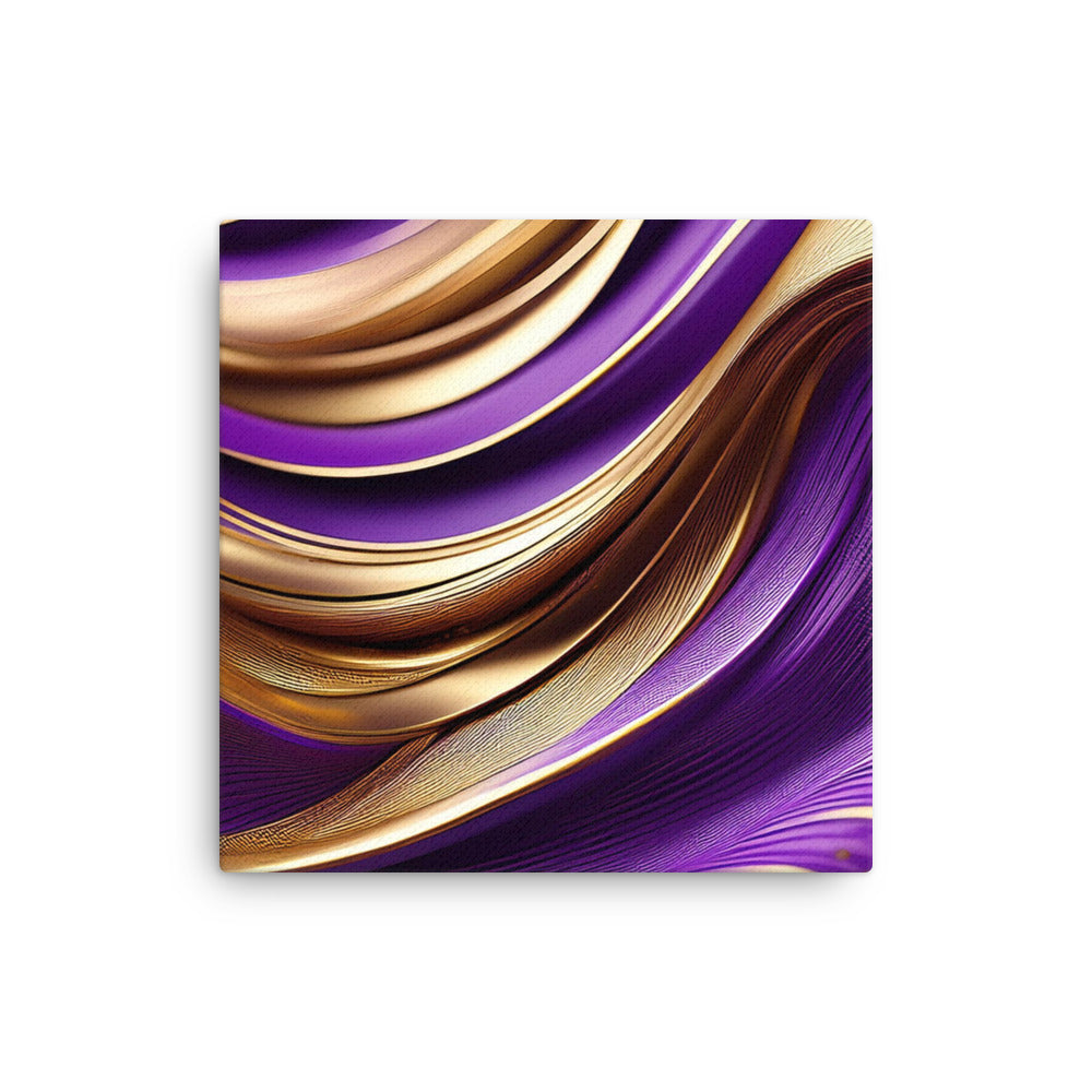 Violet and Gold Waves - Thin canvas