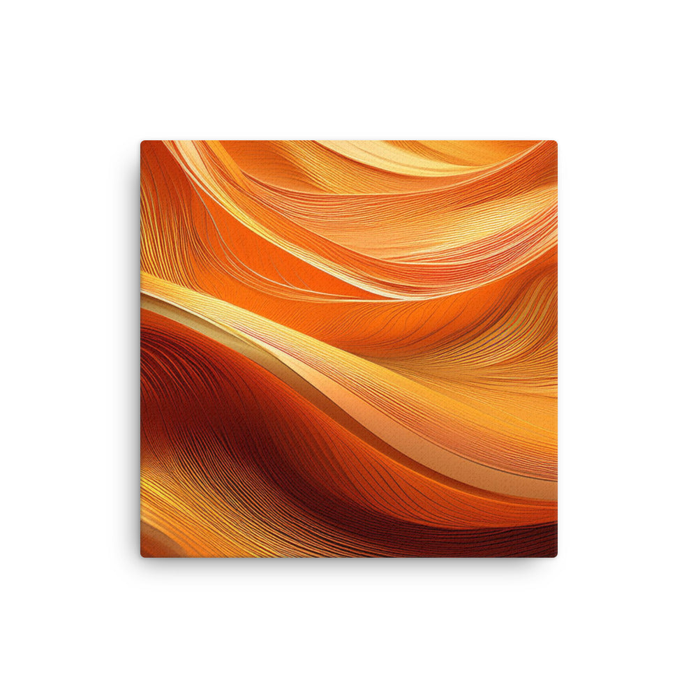 Orange and Gold Waves - Thin canvas