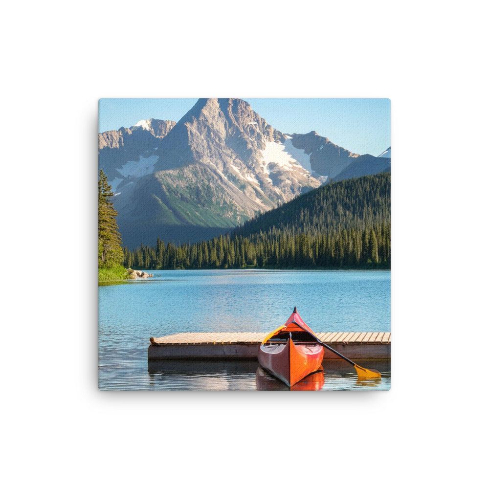 Mountain Lake Canoe - Thin canvas