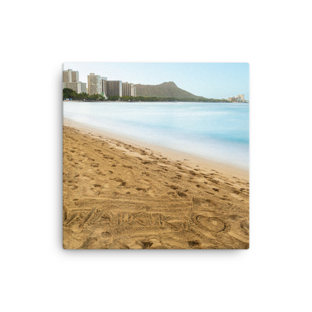 Waikiki Written in the Sand - Thin canvas