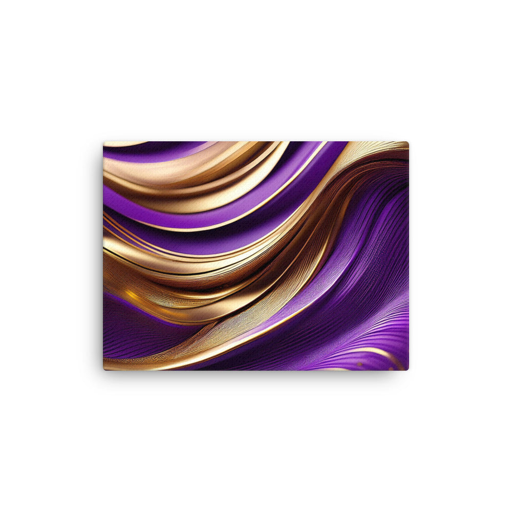 Violet and Gold Waves - Thin canvas