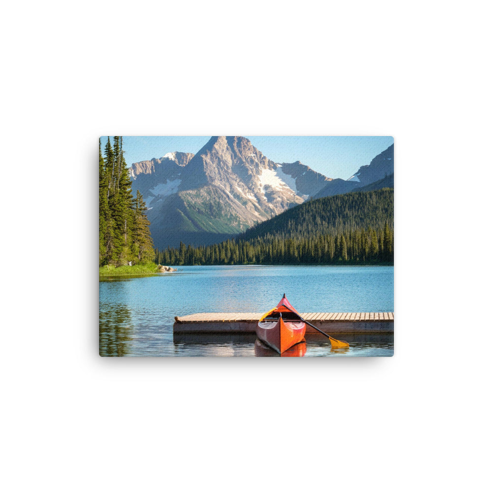 Mountain Lake Canoe - Thin canvas