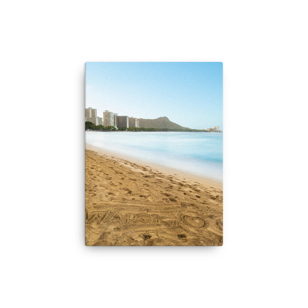 Waikiki Written in the Sand - Thin canvas