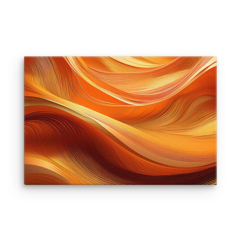 Orange and Gold Waves - Thin canvas