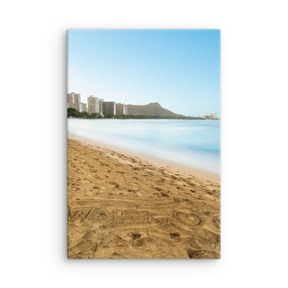 Waikiki Written in the Sand - Thin canvas