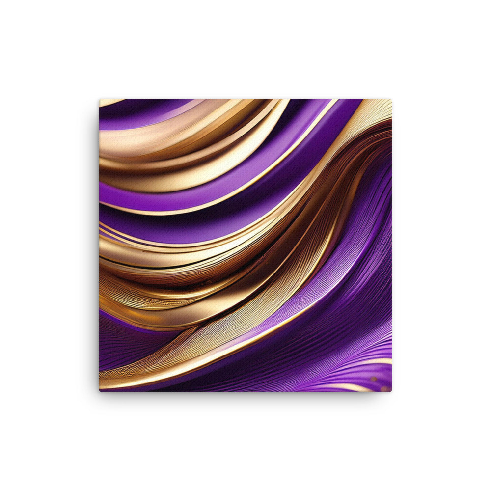 Violet and Gold Waves - Thin canvas