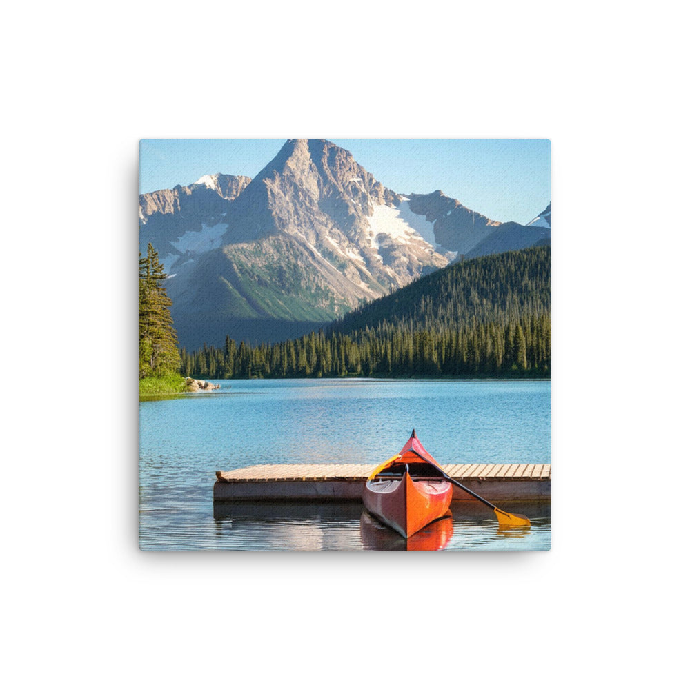 Mountain Lake Canoe - Thin canvas