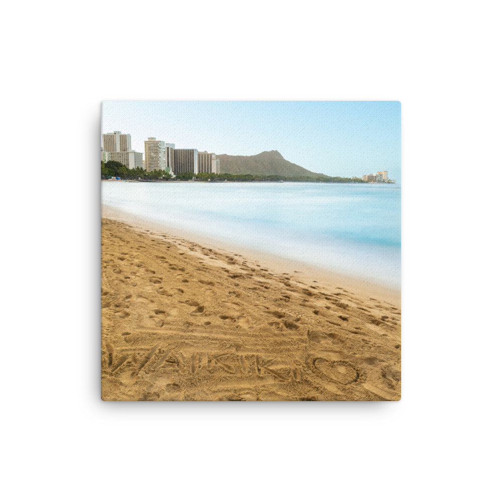 Waikiki Written in the Sand - Thin canvas