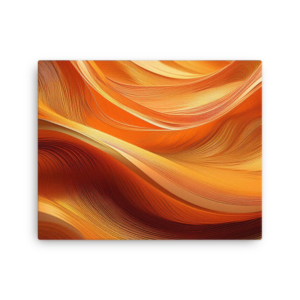 Orange and Gold Waves - Thin canvas