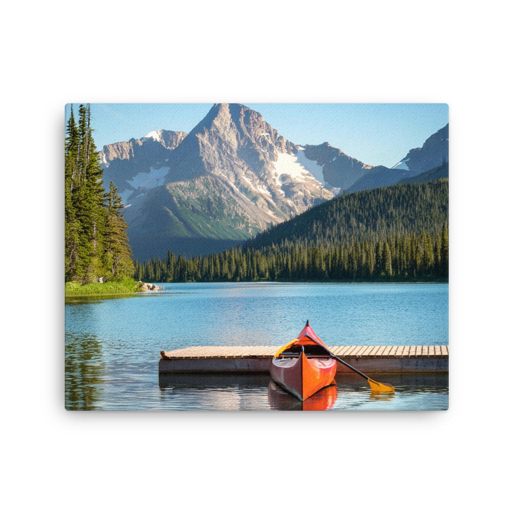 Mountain Lake Canoe - Thin canvas