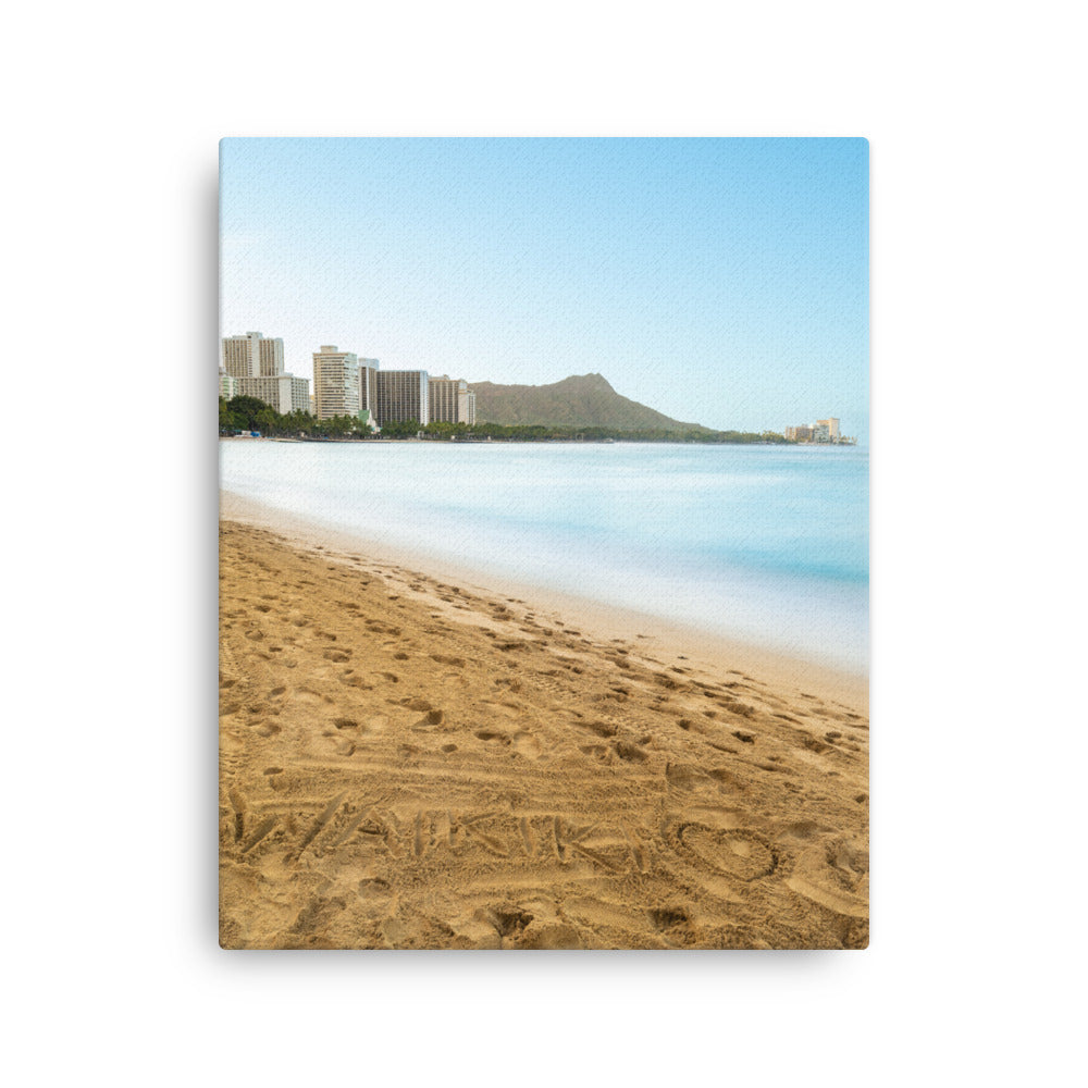 Waikiki Written in the Sand - Thin canvas