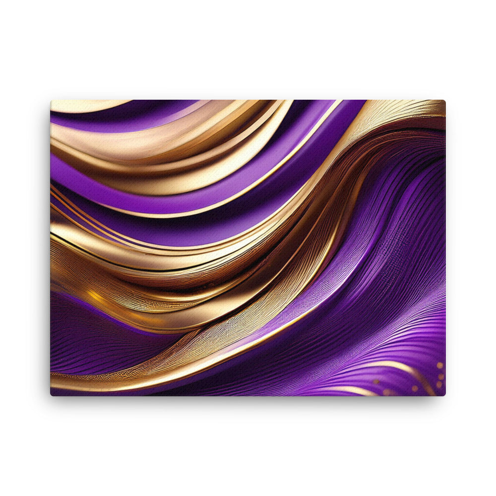 Violet and Gold Waves - Thin canvas