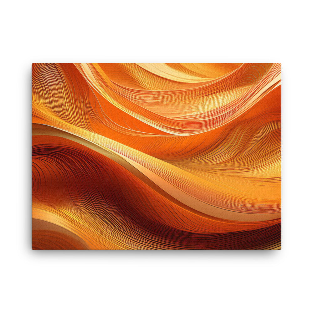 Orange and Gold Waves - Thin canvas