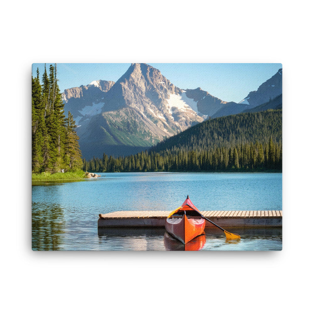 Mountain Lake Canoe - Thin canvas