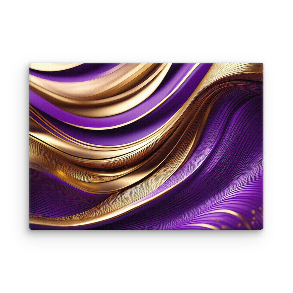 Violet and Gold Waves - Thin canvas