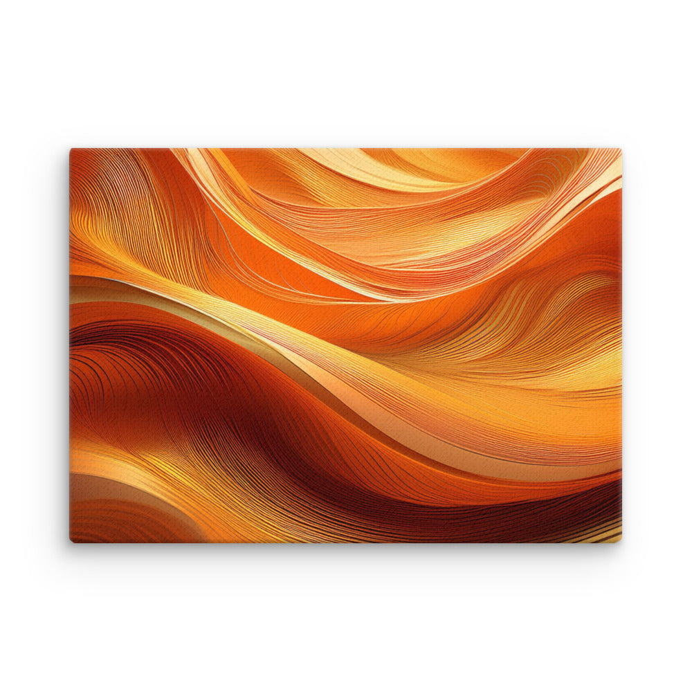 Orange and Gold Waves - Thin canvas