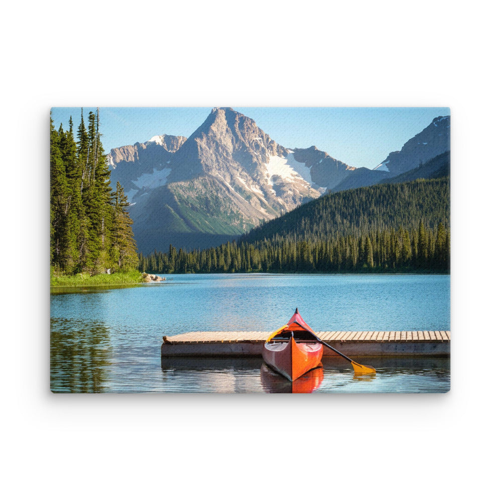 Mountain Lake Canoe - Thin canvas