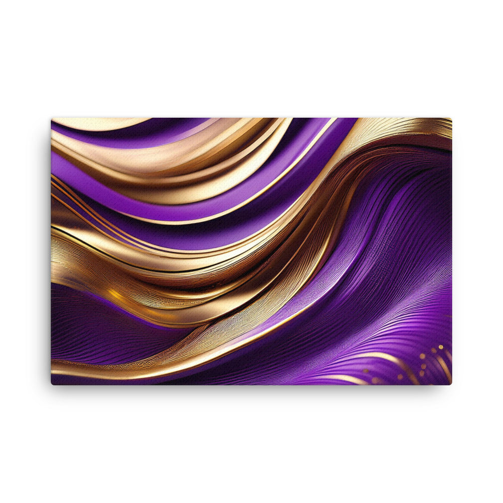 Violet and Gold Waves - Thin canvas