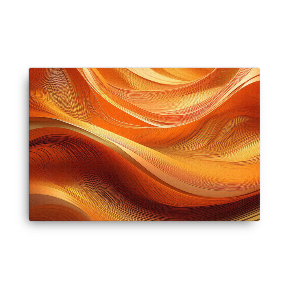 Orange and Gold Waves - Thin canvas