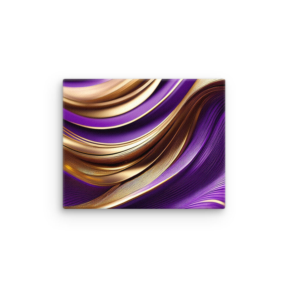 Violet and Gold Waves - Thin canvas