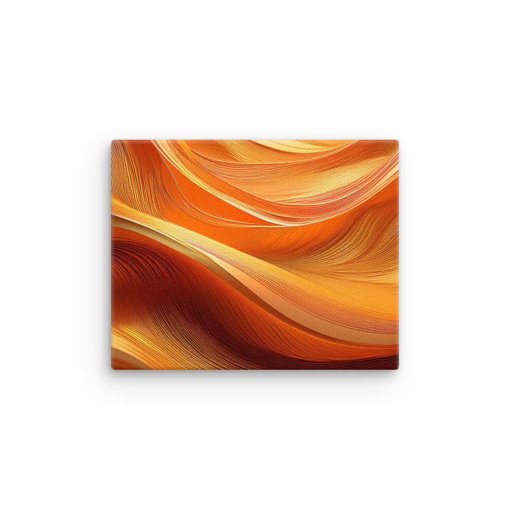 Orange and Gold Waves - Thin canvas