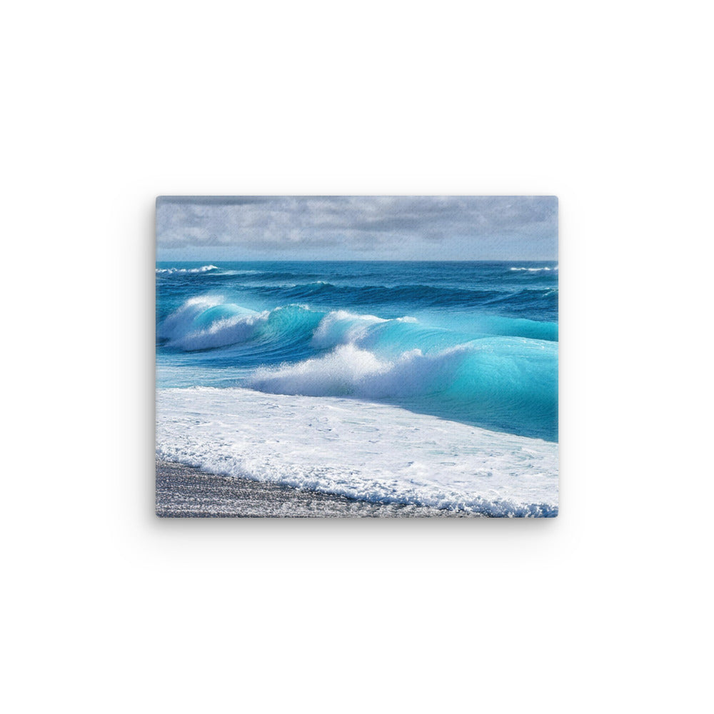 Black Sand Beach Waves - Thin canvas