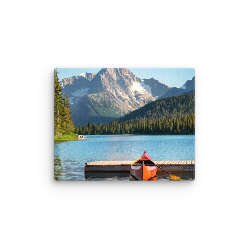 Mountain Lake Canoe - Thin canvas