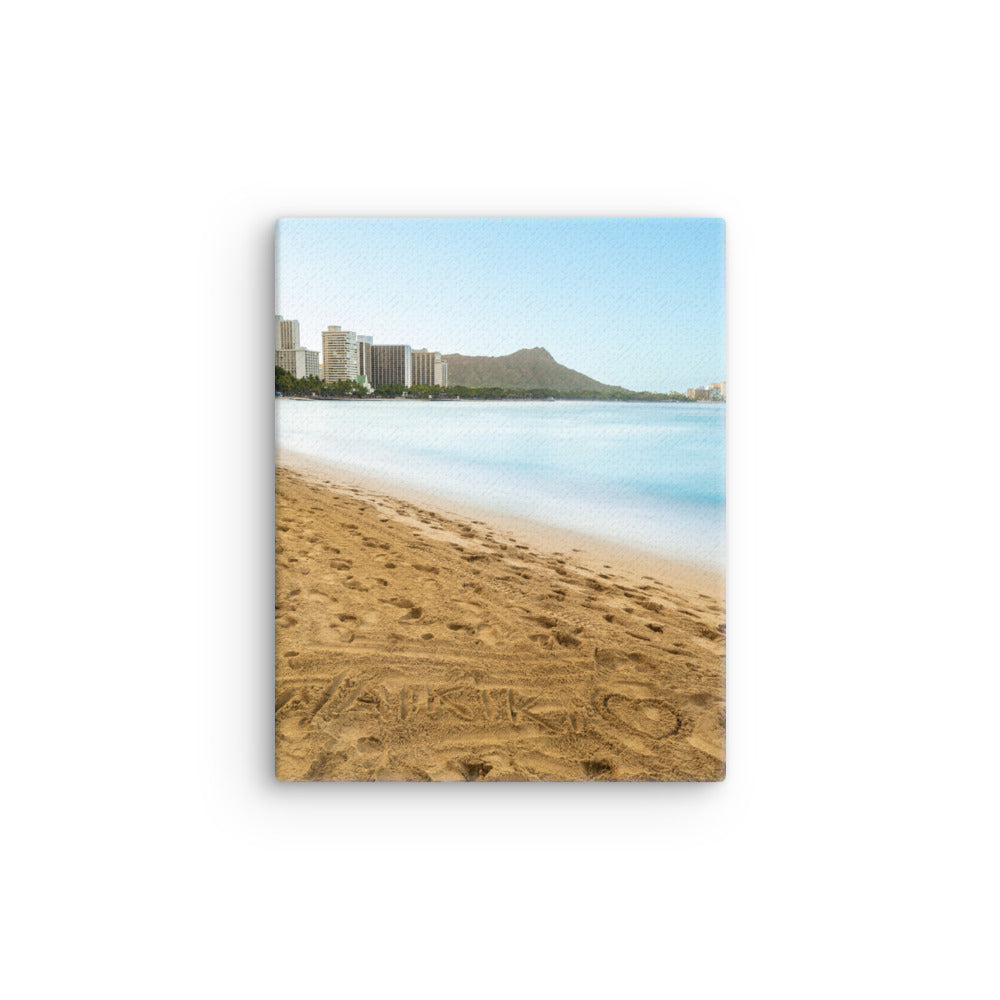 Waikiki Written in the Sand - Thin canvas