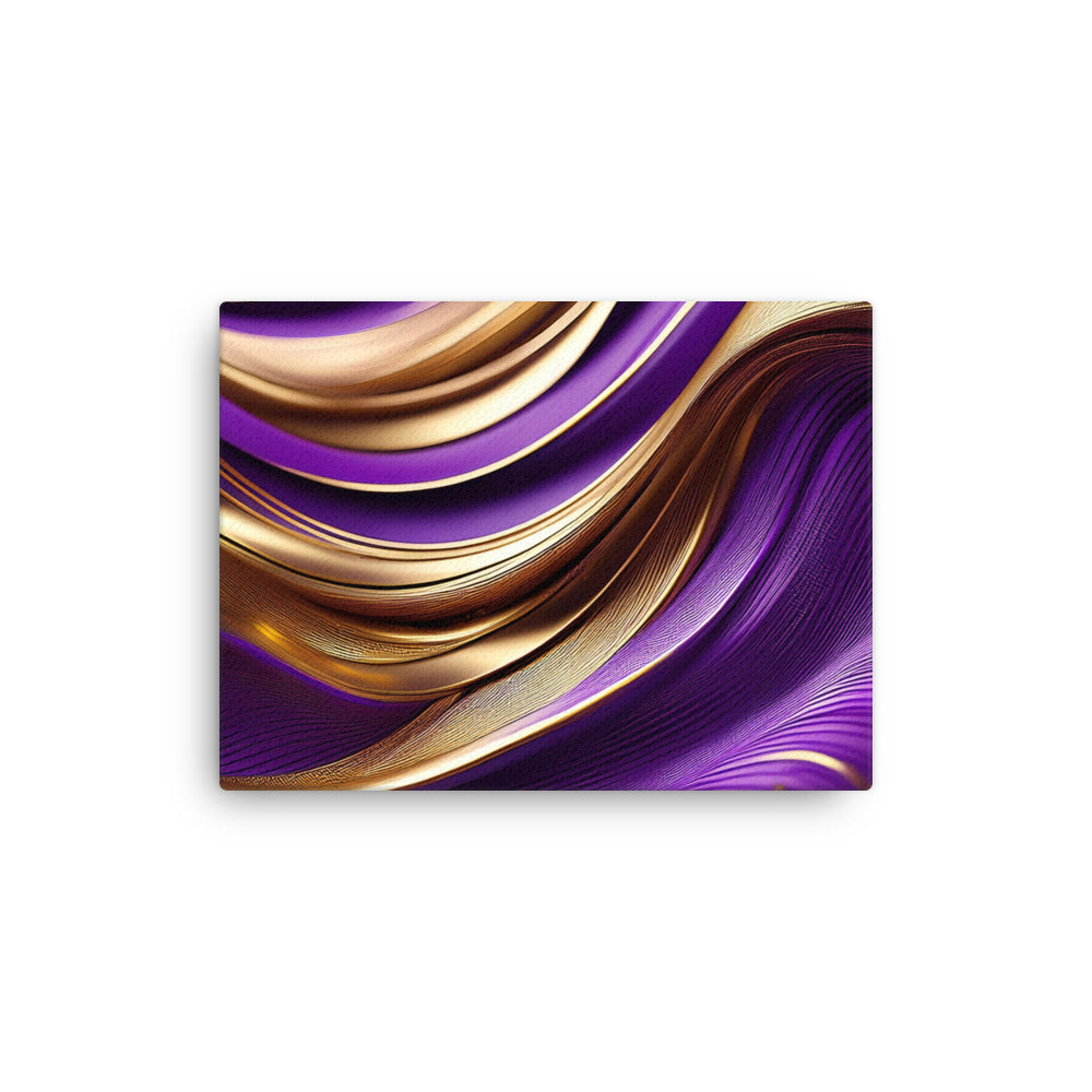 Violet and Gold Waves - Thin canvas