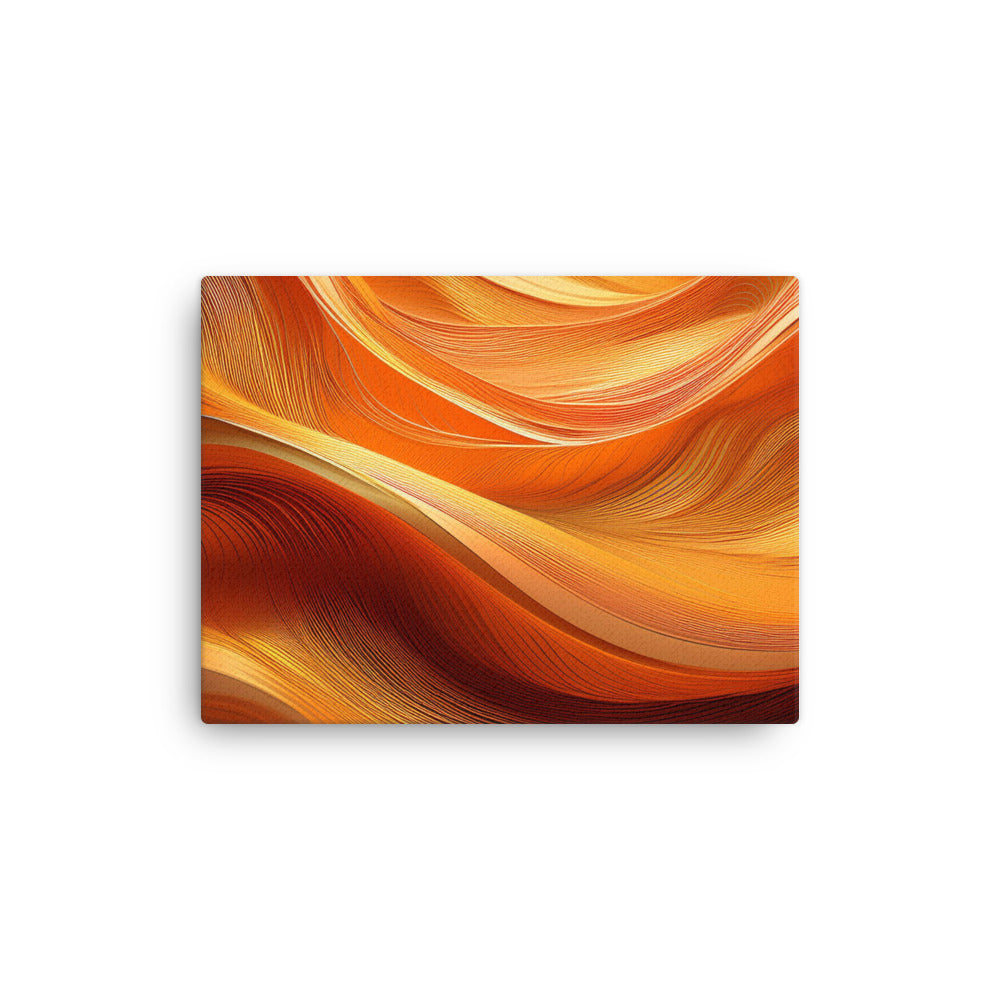 Orange and Gold Waves - Thin canvas