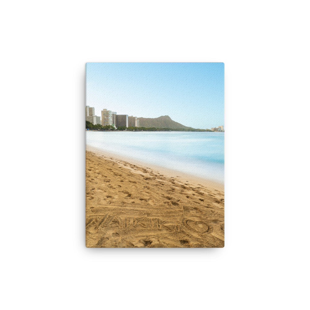 Waikiki Written in the Sand - Thin canvas