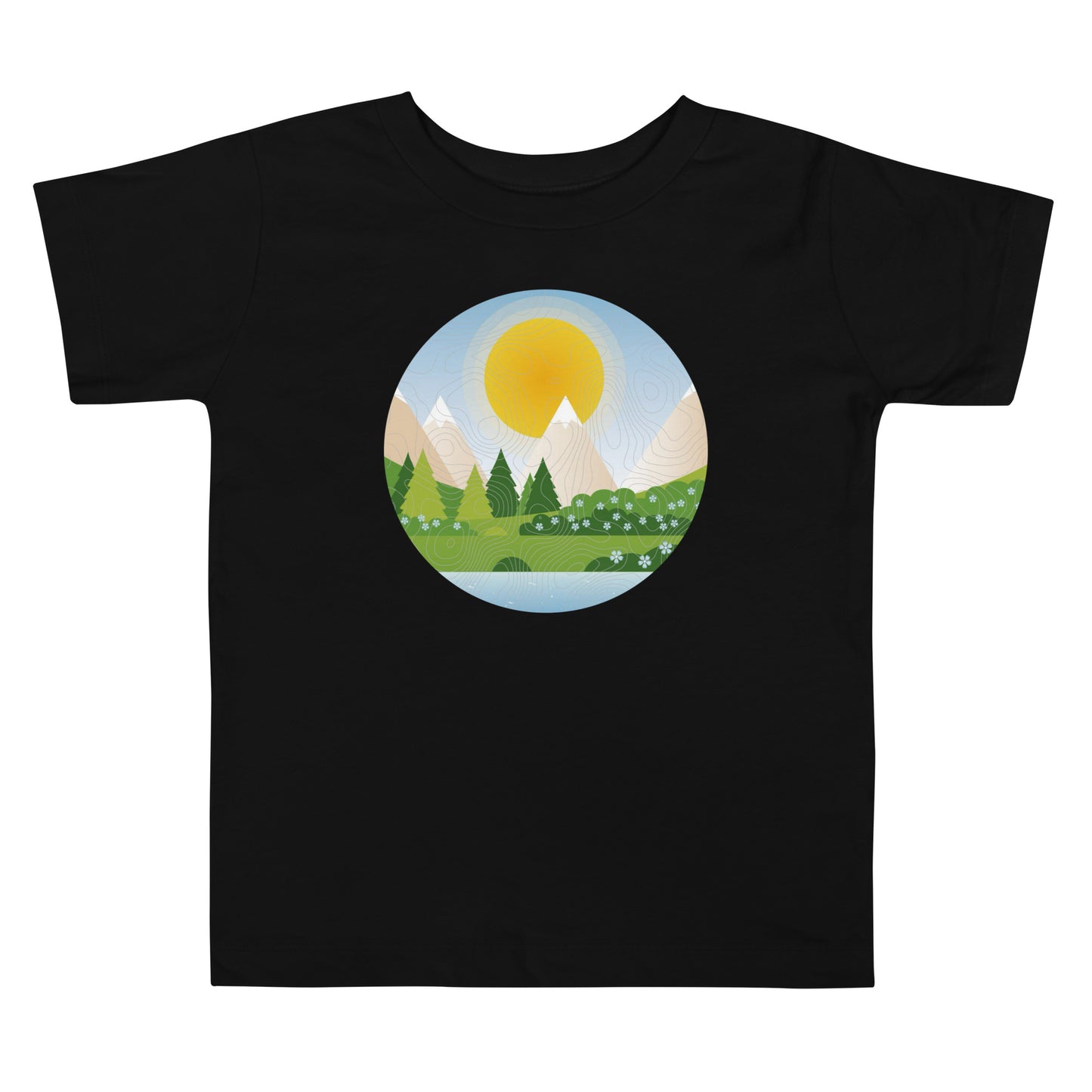 Mountain topo - Toddler Short Sleeve Tee