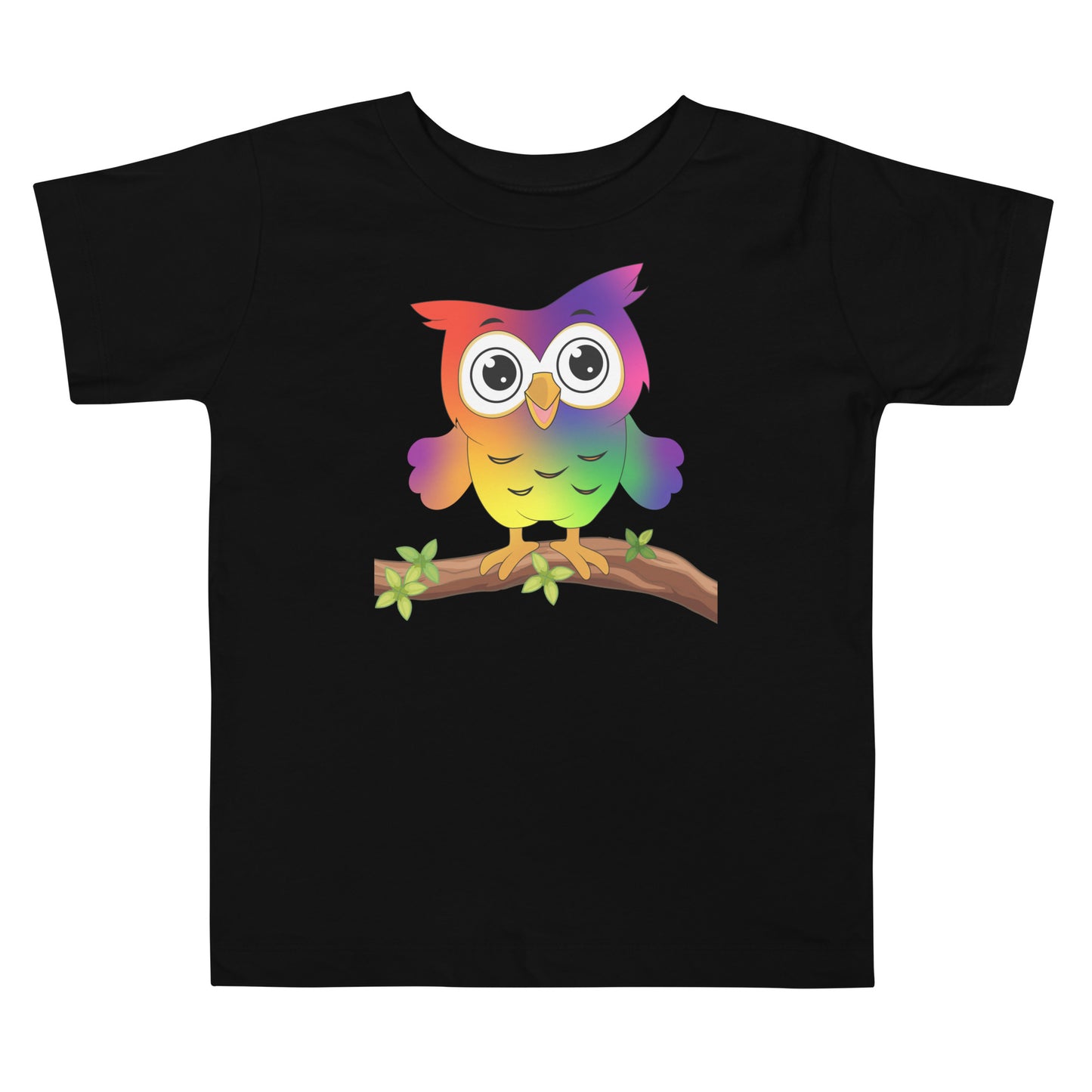 Rainbow Owl - Toddler Short Sleeve Tee