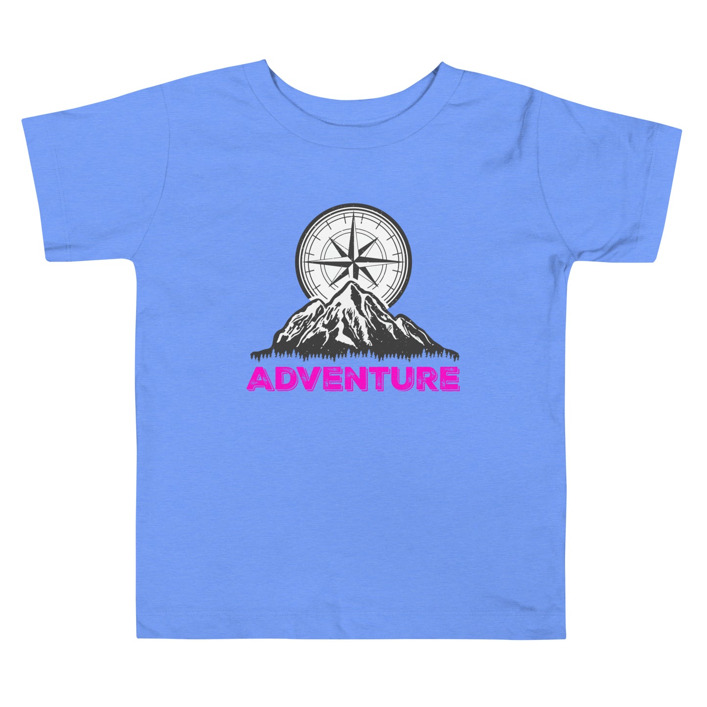 Adventure Compass (pink font) - Toddler Short Sleeve Tee