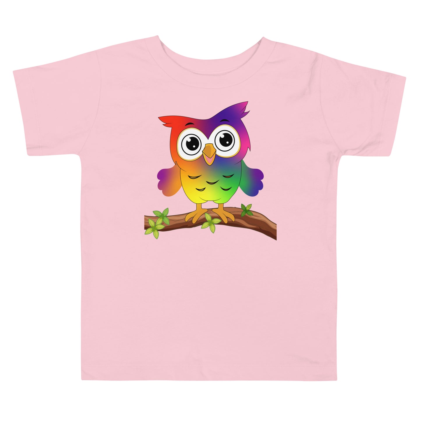 Rainbow Owl - Toddler Short Sleeve Tee