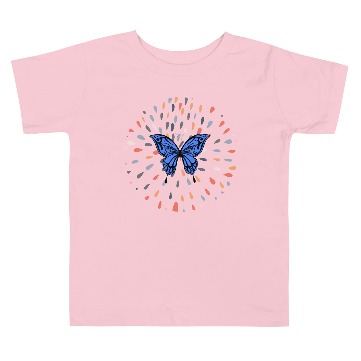 Blue Butterfly Drops - Toddler Short Sleeve Tee