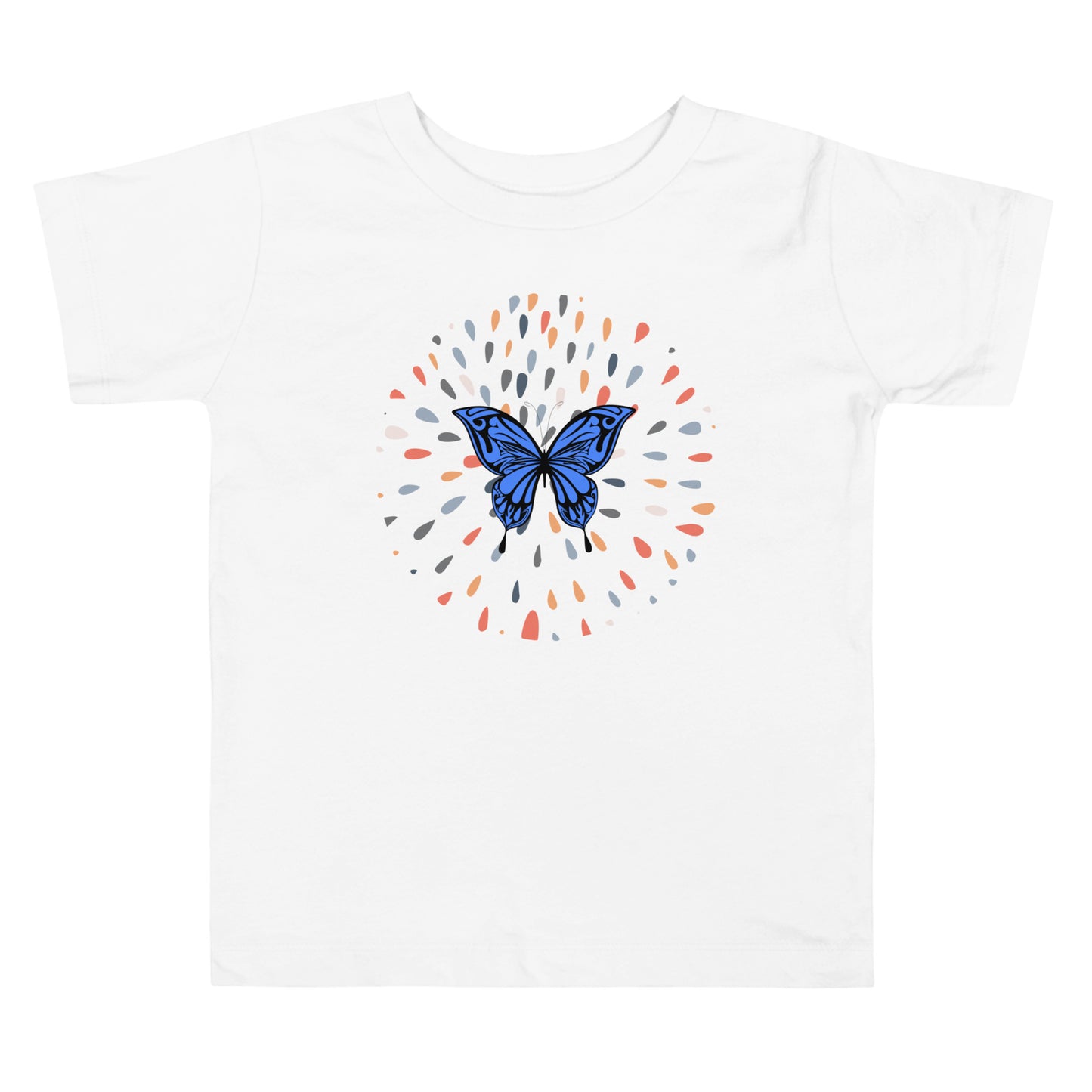 Blue Butterfly Drops - Toddler Short Sleeve Tee